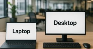 Nowoczesny sprzęt biurowy dla pracy hybrydowej laptop czy desktop