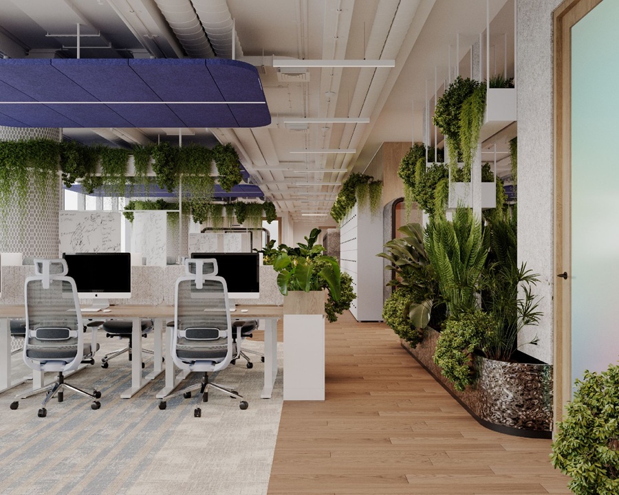NOWOCZESNE HYBRYDOWE BIURO PROJEKTOWANE Z MYŚLĄ O PRACOWNIKACH